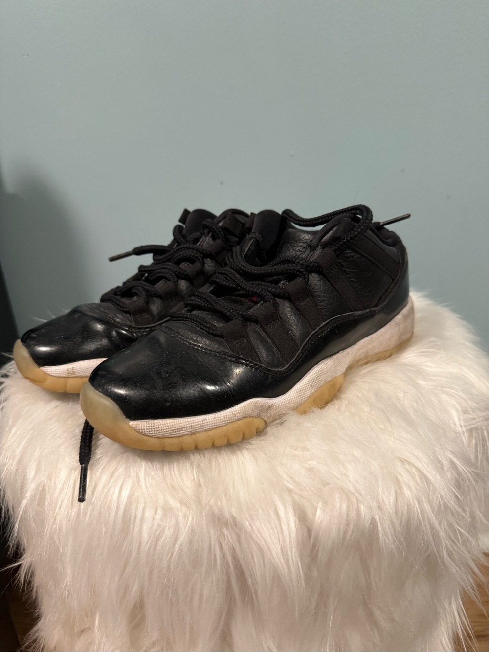Jordan Black Low-Top Sneakers with White Midsole